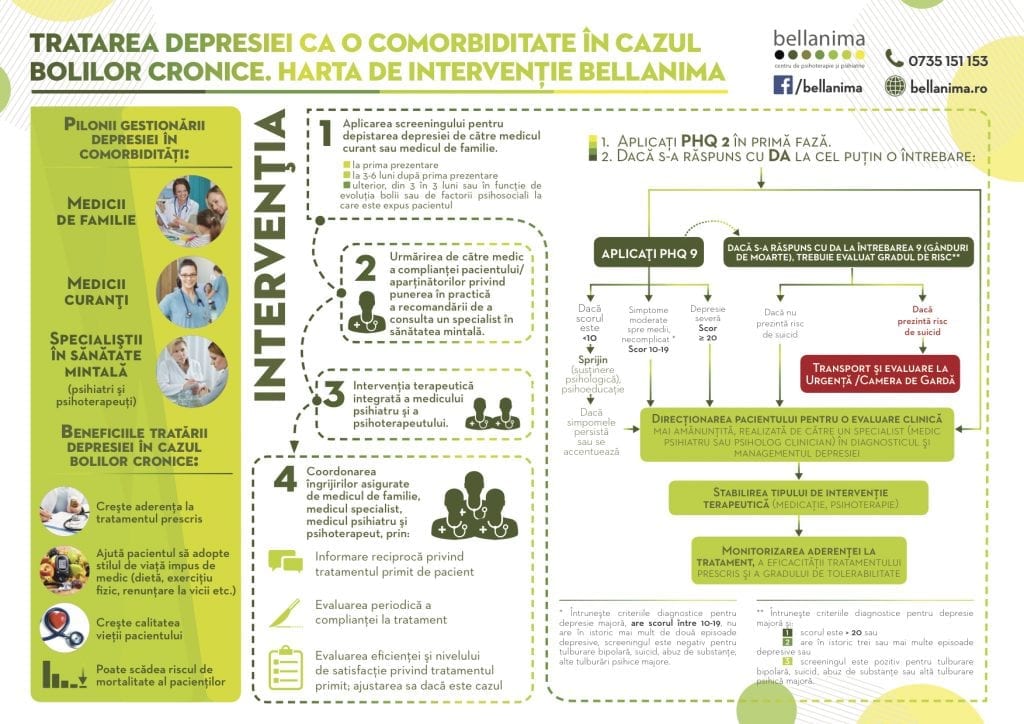 Intervenția pluridisciplinară, soluția pentru tratarea pacienților afectați de boli organice și depresie